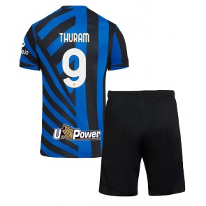 Inter Milan Marcus Thuram #9 Dětské Domácí dres komplet 2024-25 Krátký Rukáv (+ trenýrky)